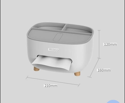 Ecoco Tissue Box With Multifunctional Storage Drawer Creative Desk Organizer For Kitchen Living Room And Office