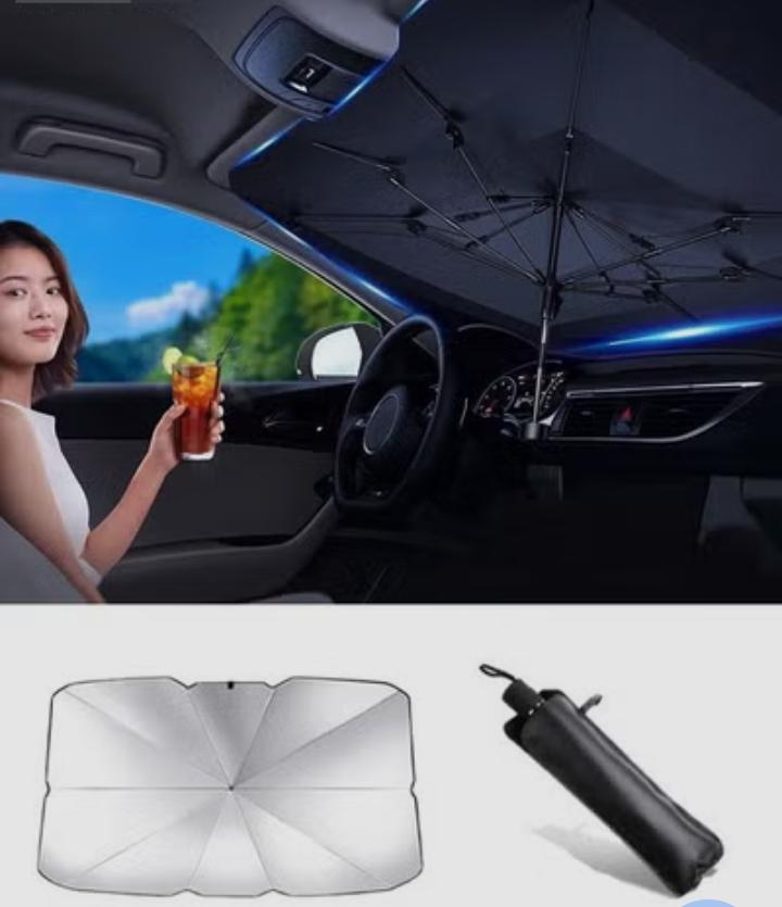 Premium Car Windshield Sun Shade Umbrella – Foldable UV Reflector & Heat Insulation Cover