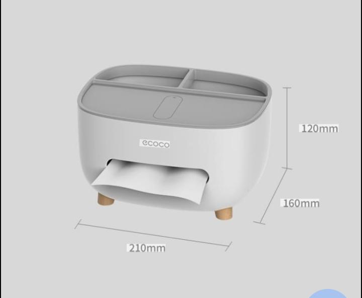 Ecoco Tissue Box With Multifunctional Storage Drawer Creative Desk Organizer For Kitchen Living Room And Office