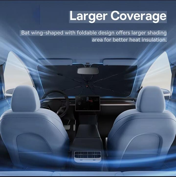 Premium Car Windshield Sun Shade Umbrella – Foldable UV Reflector & Heat Insulation Cover